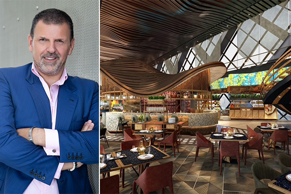 Board (left); Arrazuna one of 11 new dining concepts at One&Only One Za’abeel’s The Link in Dubai (right). /// credit: Azzaruna, Will Odwarka